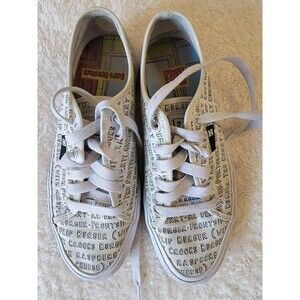 DC Shoes Bob's Burgers Manual X Size 7 Men's White Sneakers Skate Shoes